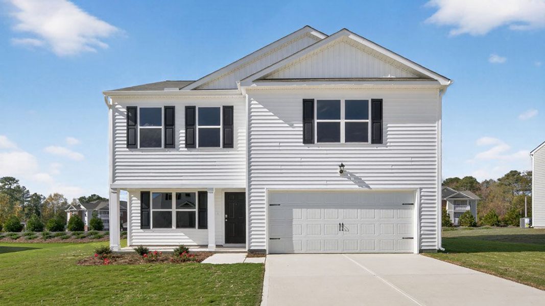 Representative exterior photo of a completed home built from the PENWELL by D.R. Horton in Barwell Park, Raleigh, NC (Image 20).