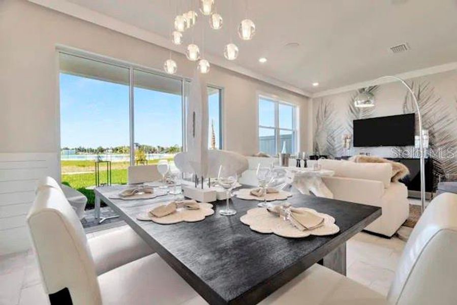 Furnished interior view inside a new home in Lagoon Residences at Epperson, Wesley Chapel (Image 9).
