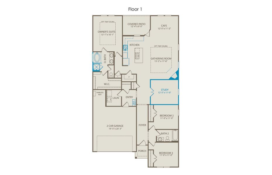 2D floor plan layout of this home in Rosemary Fields, Godley, TX (Image 4).