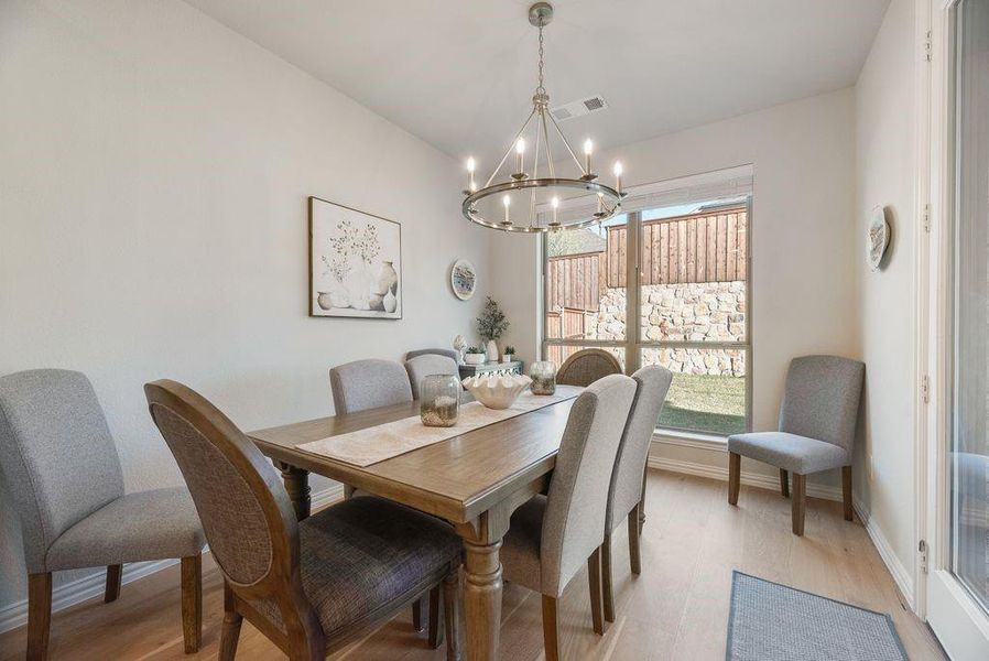 Furnished interior view inside a new home in Reunion, Rhome (Image 10).