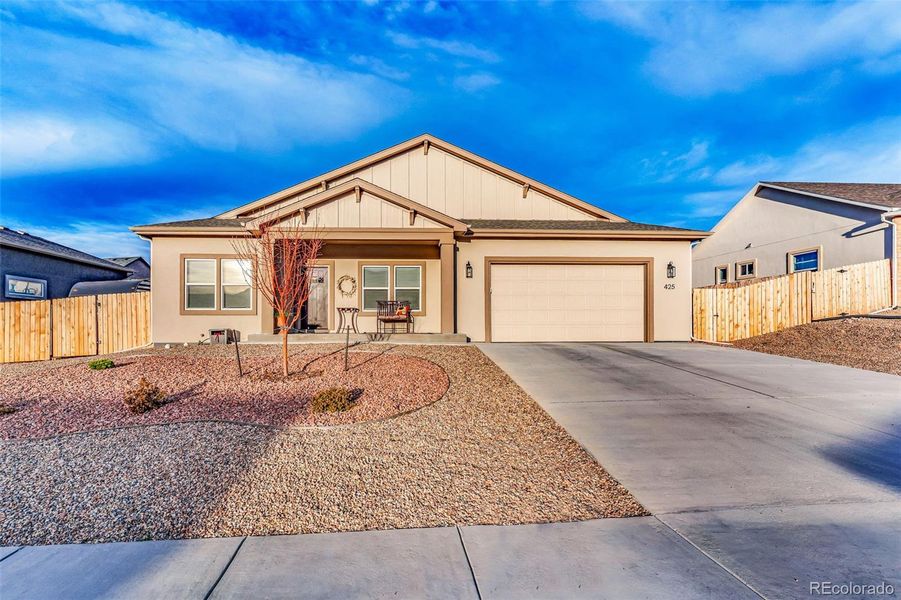 Front exterior of a new home in , Cañon City, CO, highlighting curb appeal (Image 23). Front exterior of a new home in , Cañon City, CO, highlighting curb appeal (Image 23).