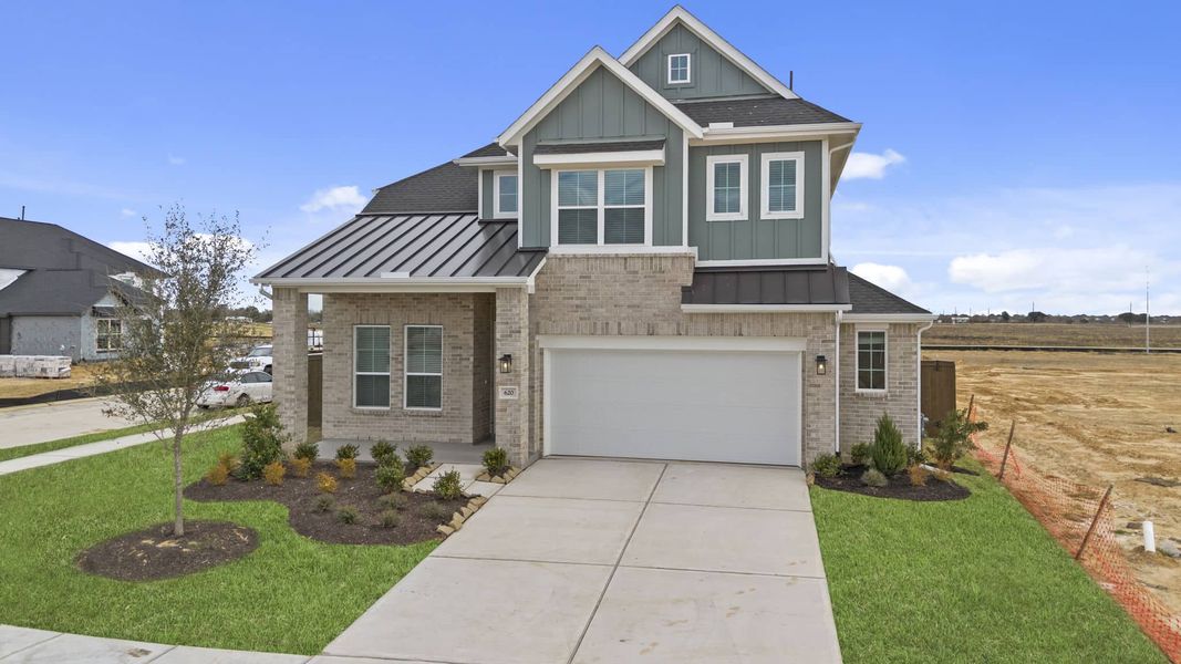 Front exterior of a new home in Attwater, Waller, TX, highlighting curb appeal (Image 22).