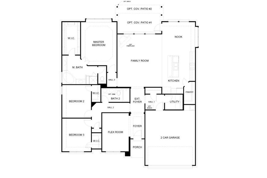 2D floor plan layout for the Concept 2040 by Landsea Homes in Abe’s Landing, Granbury, TX (Image 3). 2D floor plan layout for the Concept 2040 by Landsea Homes in Abe’s Landing, Granbury, TX (Image 3).