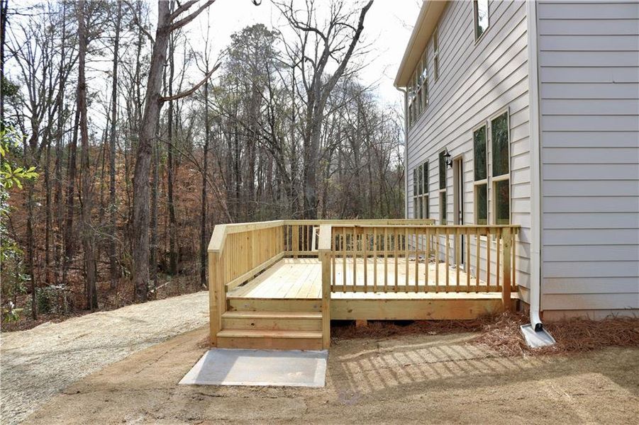 Exterior details and patio area of a home in , Gray (Image 30).