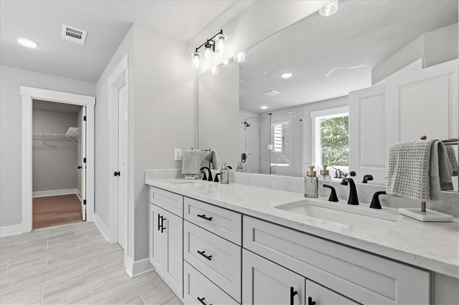 Furnished interior view inside a new home in , Monroe (Image 45).
