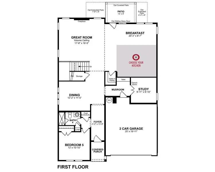 2D floor plan layout for the Tucker Ii by Beazer Homes in Heirloom Landing, Auburn, GA (Image 4). 2D floor plan layout for the Tucker Ii by Beazer Homes in Heirloom Landing, Auburn, GA (Image 4).