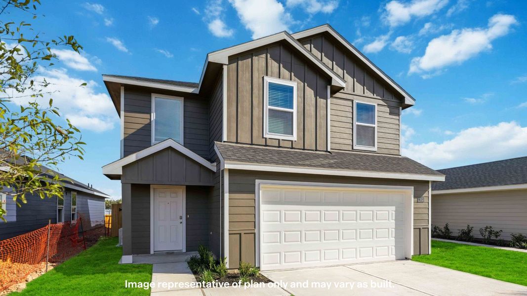 Representative exterior photo of a completed home built from the Dama by D.R. Horton in Deer Meadows, Odessa, TX (Image 22).