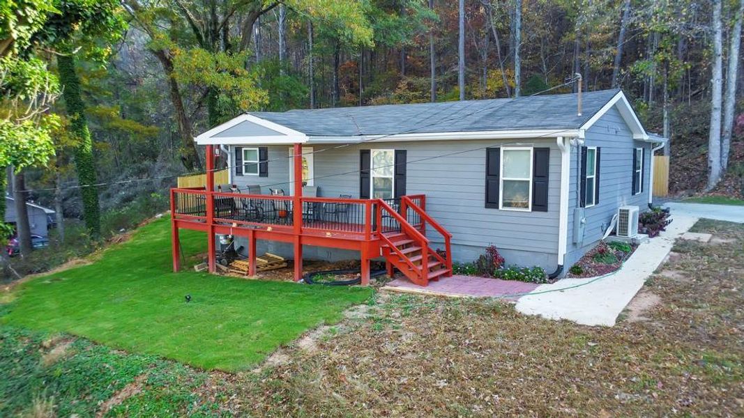 Exterior details and patio area of a home in , Silver Creek (Image 4). Exterior details and patio area of a home in , Silver Creek (Image 4).