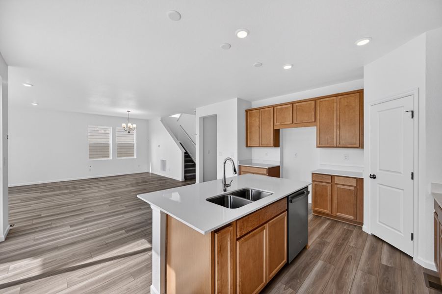 Furnished interior view inside a new home in Sky Ranch, Aurora (Image 4).