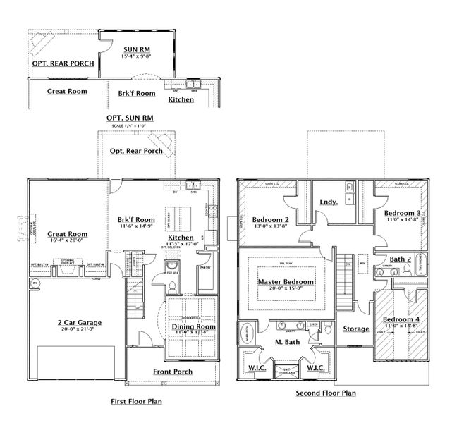 2D floor plan layout for the Hilton II by Designer Homes of Georgia in Austin Heights, North Augusta, SC (Image 2).