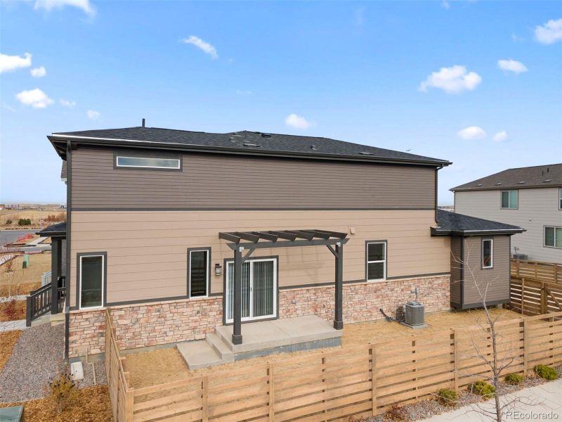 Exterior details and patio area of a home in , Aurora (Image 19).
