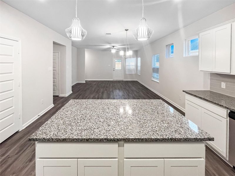 The Kettering II-Kitchen into the Family Room. Home under construction, images used for illustrative purposes only, colors and options will vary. The Kettering II-Kitchen into the Family Room. Home under construction, images used for illustrative purposes only, colors and options will vary.