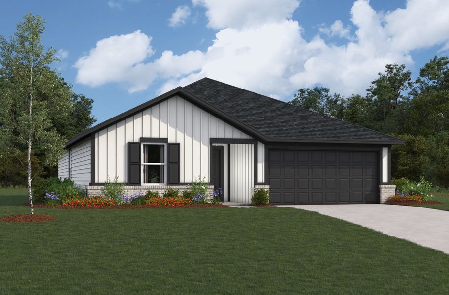 Representative exterior photo of a completed home built from the Allegheny by Beazer Homes in Sorella: Landmark Collection, Tomball, TX (Image 8).