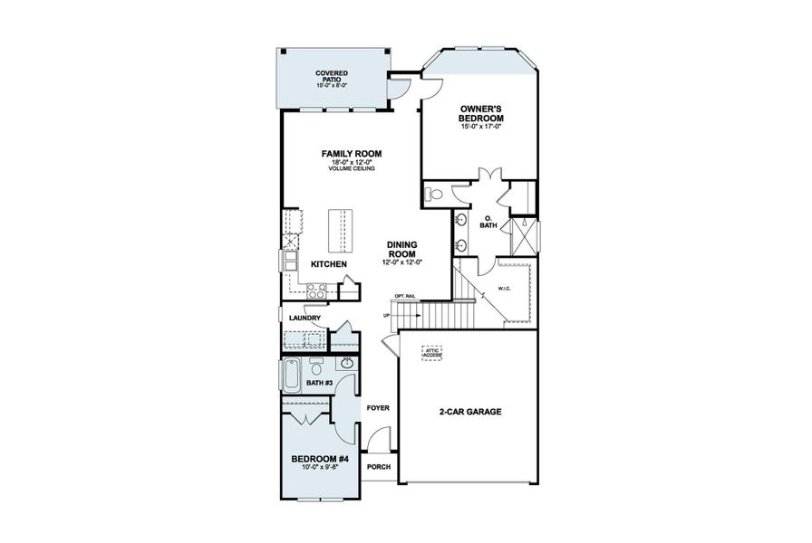 2D floor plan layout of this home in Estancia West, Manchaca, TX (Image 4).