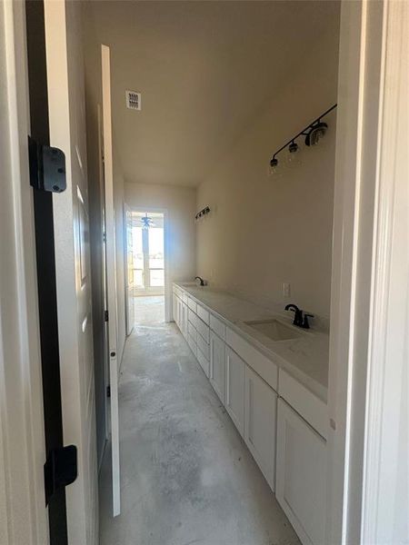 Jack and Jill bath with giant vanity and ALL the storage