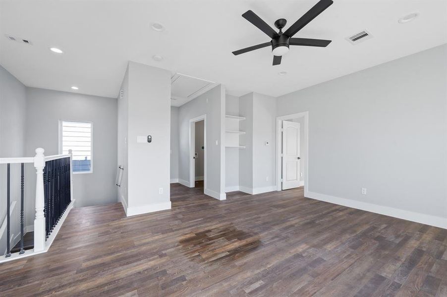 2nd Floor Game Room with View of Laundry Room Door