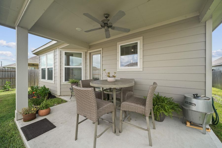 Exterior details and patio area of a home in Ambrose, La Marque (Image 4). Exterior details and patio area of a home in Ambrose, La Marque (Image 4).