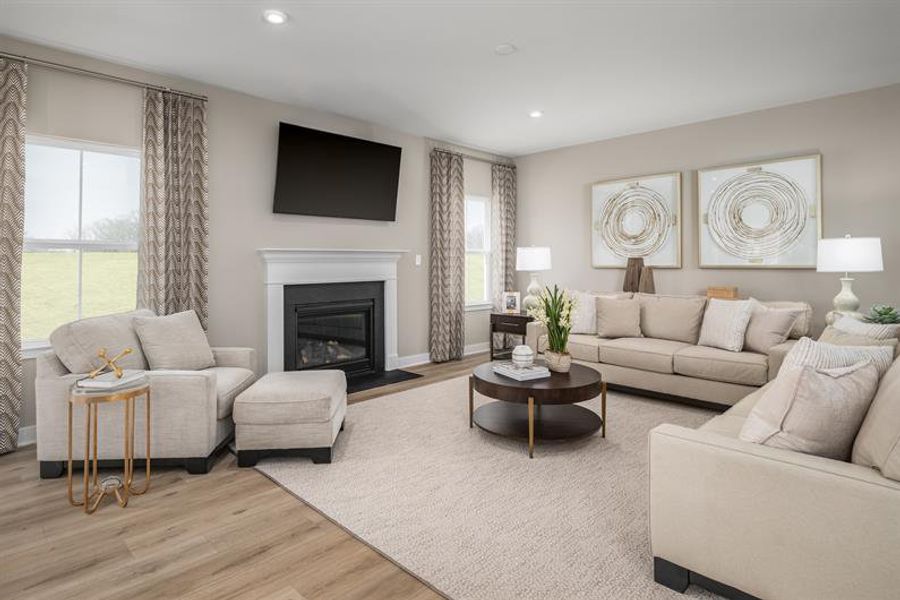 Representative furnished interior of a home built from the Move-In Ready Saint Lawrence by Ryan Homes in Everly Estates, Spartanburg (Image 8).
