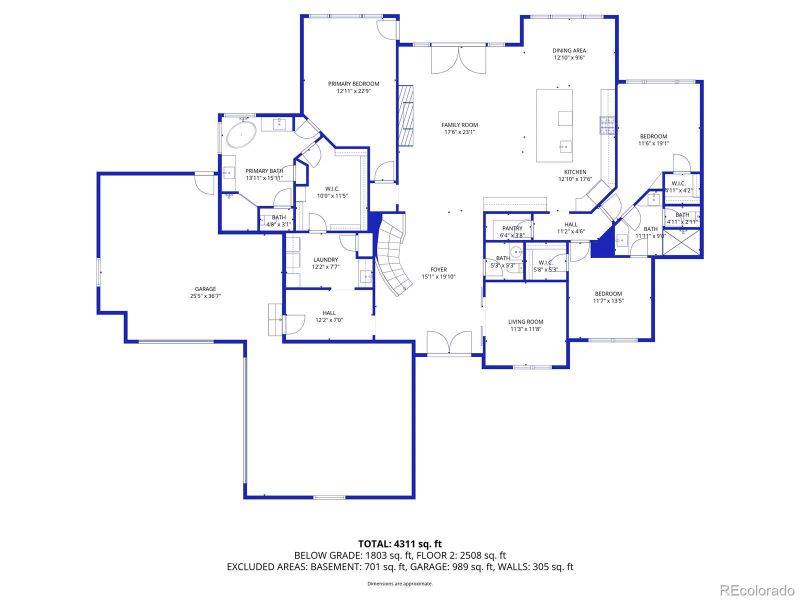 2D floor plan layout of this home in , Larkspur, CO (Image 4).
