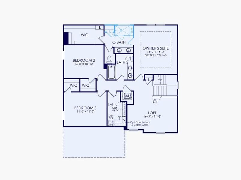 2D floor plan layout of this home in Hunters Creek, Flowery Branch, GA (Image 4).