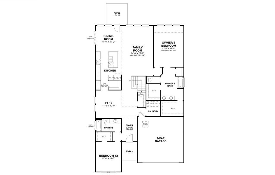 2D floor plan layout of this home in Sagebrook, Argyle, TX (Image 3).