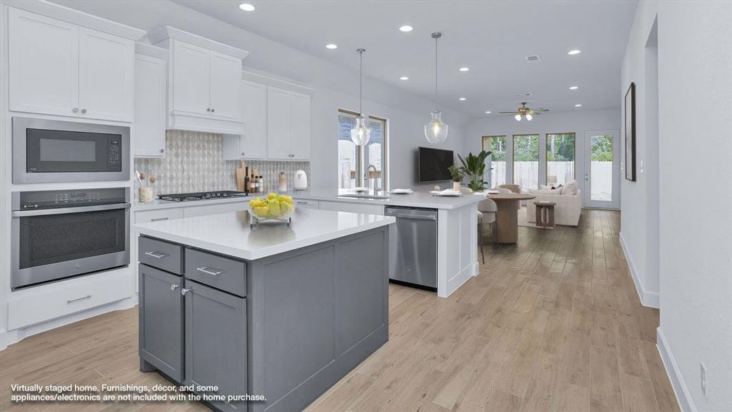 Furnished interior view inside a new home in Artavia 45', Conroe (Image 7).