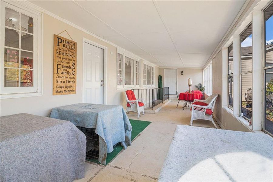 Exterior details and patio area of a home in , West Point (Image 3). Exterior details and patio area of a home in , West Point (Image 3).