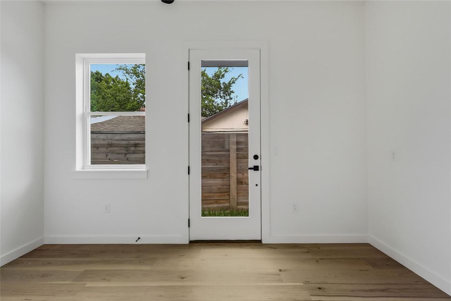 Bonus cove perfect for study/office, yoga/meditation space, craft room, or gameroom.