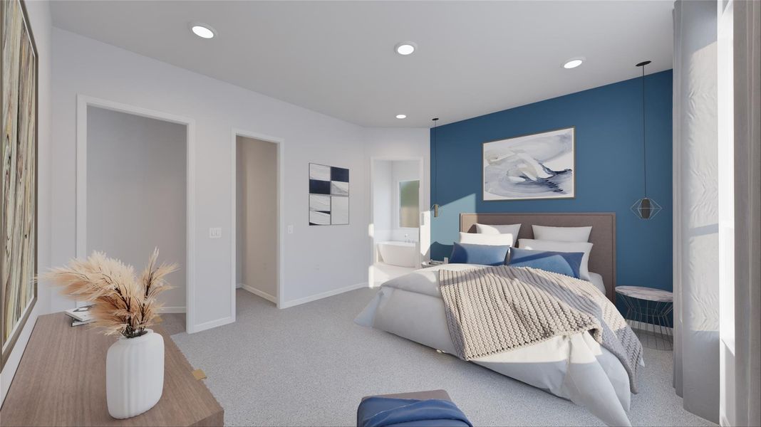 Furnished interior view inside a new home in Oakberry Trails, Waller (Image 12).