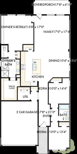 2D floor plan layout of this home in Austin Point - Terrace Collection, Richmond, TX (Image 2). 2D floor plan layout of this home in Austin Point - Terrace Collection, Richmond, TX (Image 2).