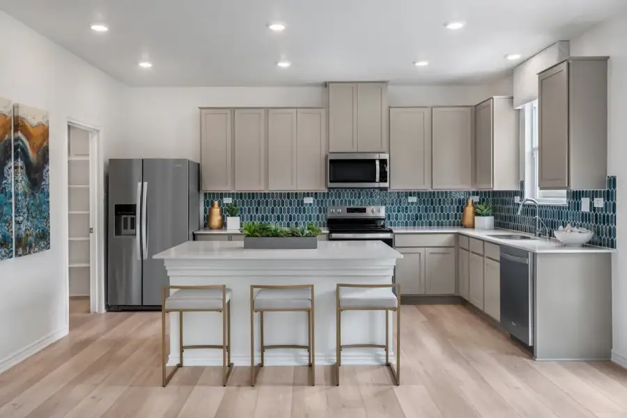Representative furnished interior of a home built from the 2154 by KB Home in Espino Trails, San Antonio (Image 4).