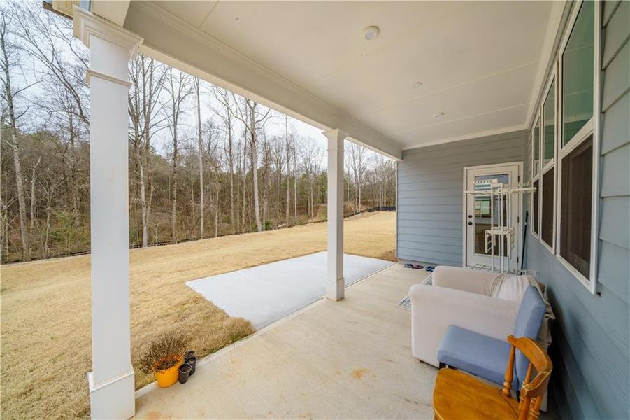 Exterior details and patio area of a home in , Powder Springs (Image 4). Exterior details and patio area of a home in , Powder Springs (Image 4).