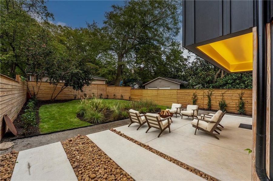 Exterior details and patio area of a home in , Atlanta (Image 38).
