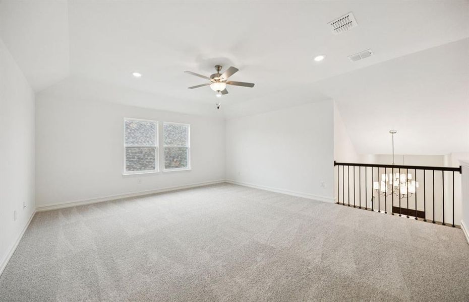 Game room on second floor Game room on second floor