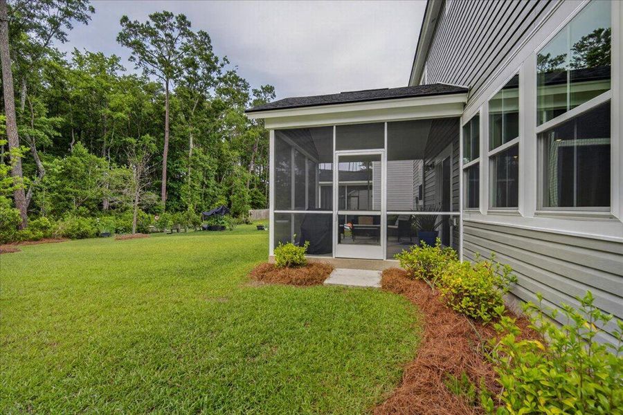 Exterior details and patio area of a home in Limehouse Village: Arbor Series, Summerville (Image 20).