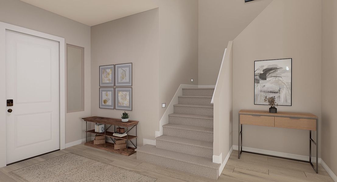 Representative furnished interior of a home built from the Ventana Plan 4507 by Tri Pointe Homes in Molino at Soleo, Queen Creek (Image 17).