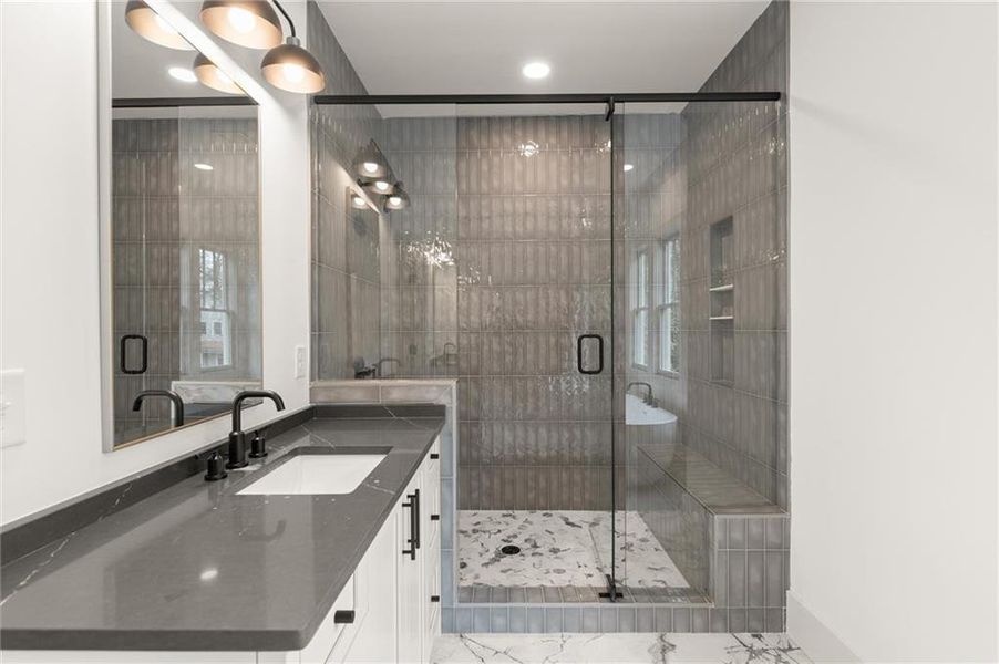 Furnished interior view inside a new home in , Atlanta (Image 16).