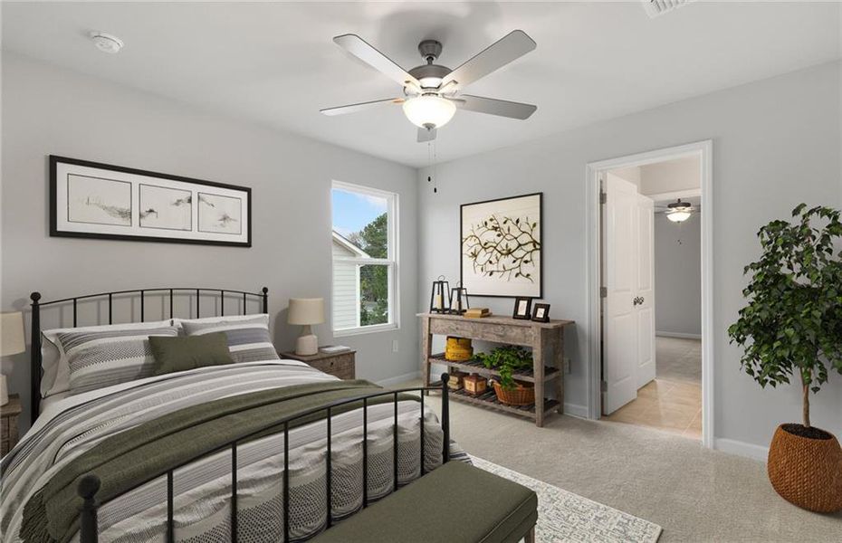 Furnished interior view inside a new home in Haverhill Estates, Dacula (Image 3). Furnished interior view inside a new home in Haverhill Estates, Dacula (Image 3).