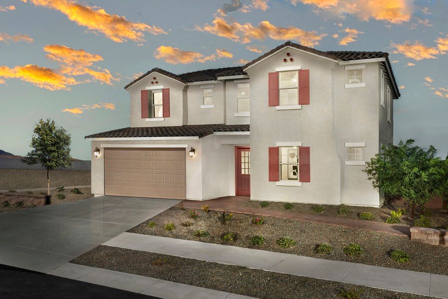Representative exterior photo of a completed home built from the Slate by Mattamy Homes in Miravida, Surprise, AZ (Image 27).