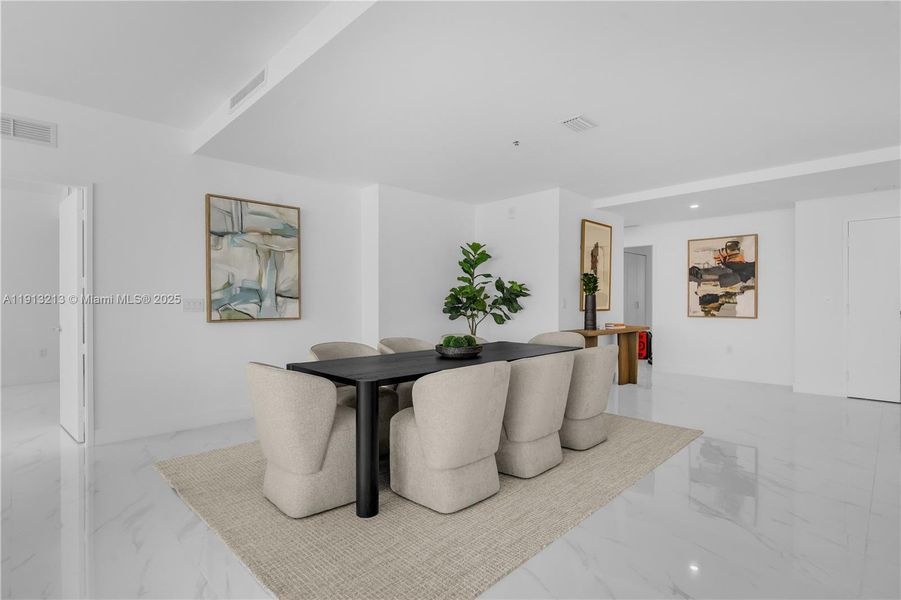 Furnished interior view inside a new home in , Miami (Image 13).