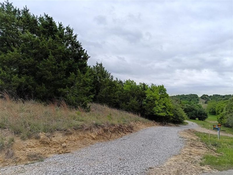 Driveway to site at bottom of hill Driveway to site at bottom of hill