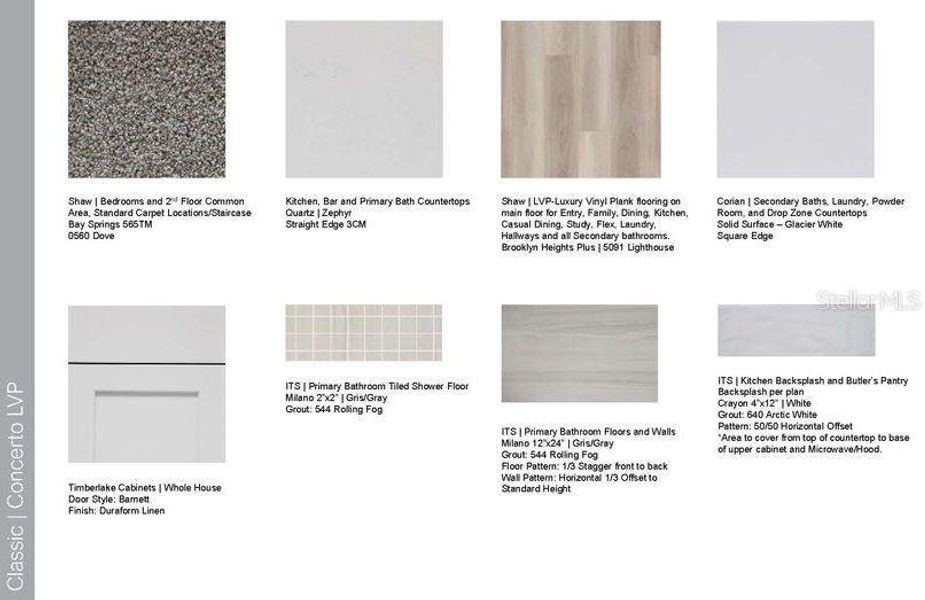 Design Selections ~ home is under construction, selections are subject to change