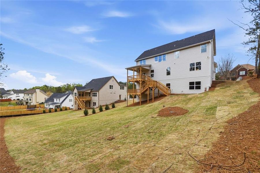 Exterior details and patio area of a home in , Dawsonville (Image 33).