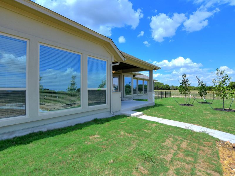 Representative exterior details of a home built from the San Simeon I by Giddens Homes in Clearwater Ranch, Liberty Hill (Image 131).
