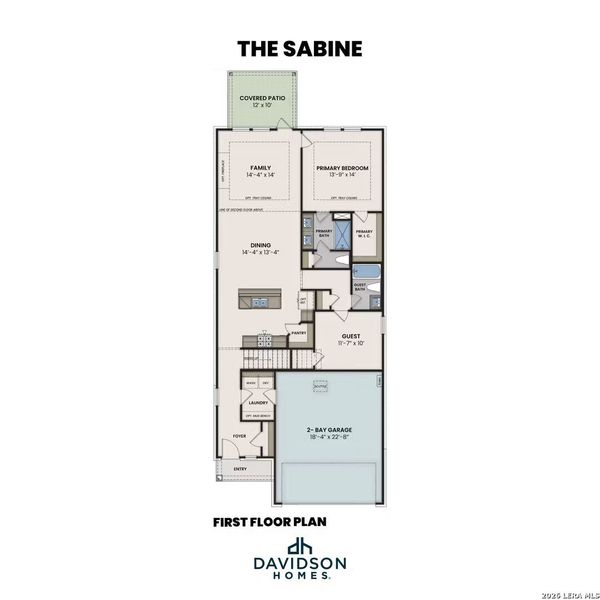 2D floor plan layout of this home in Agave, San Antonio, TX (Image 3).