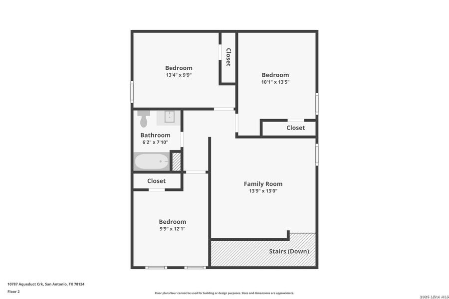 2D floor plan layout of this home in Espada, San Antonio, TX (Image 4).