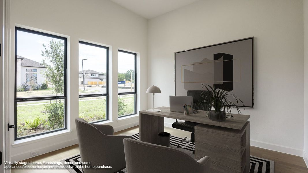 Furnished interior view inside a new home in Parkside on the River West, Georgetown (Image 7).