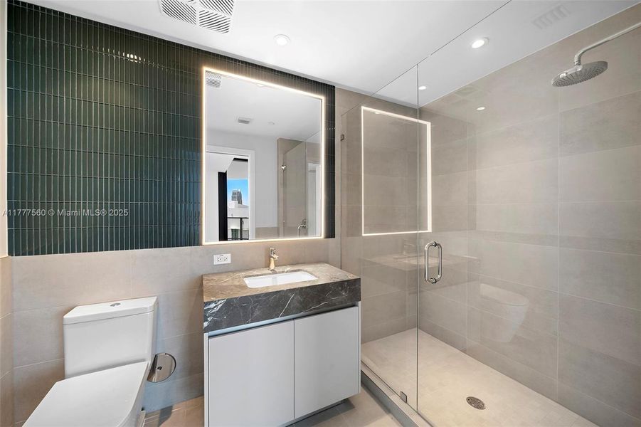 Furnished interior view inside a new home in Five Park, Miami Beach (Image 11).