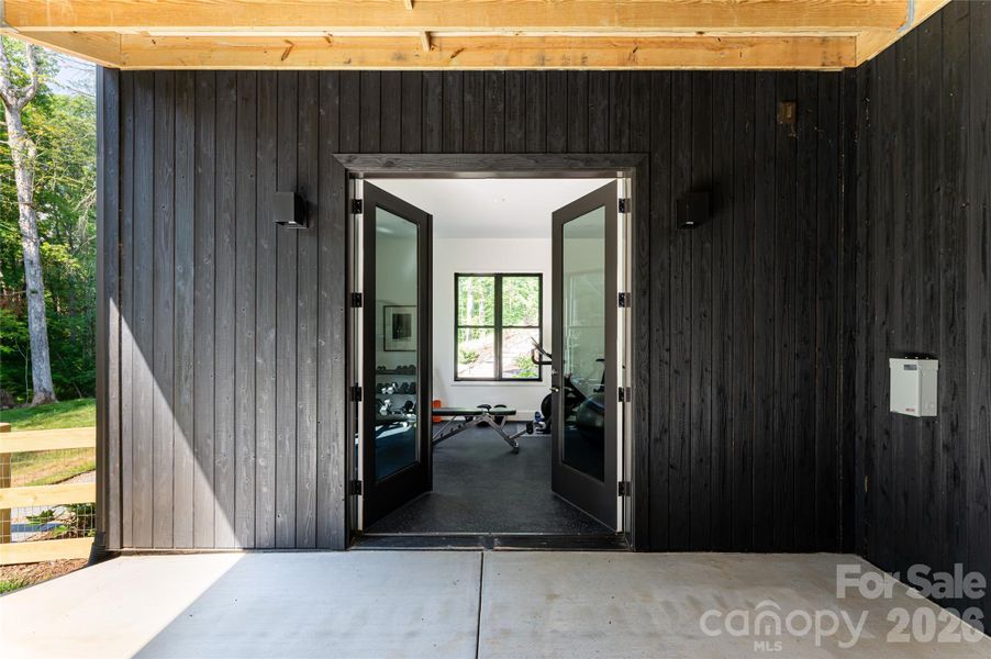 Exterior details and patio area of a home in , Weaverville (Image 23).