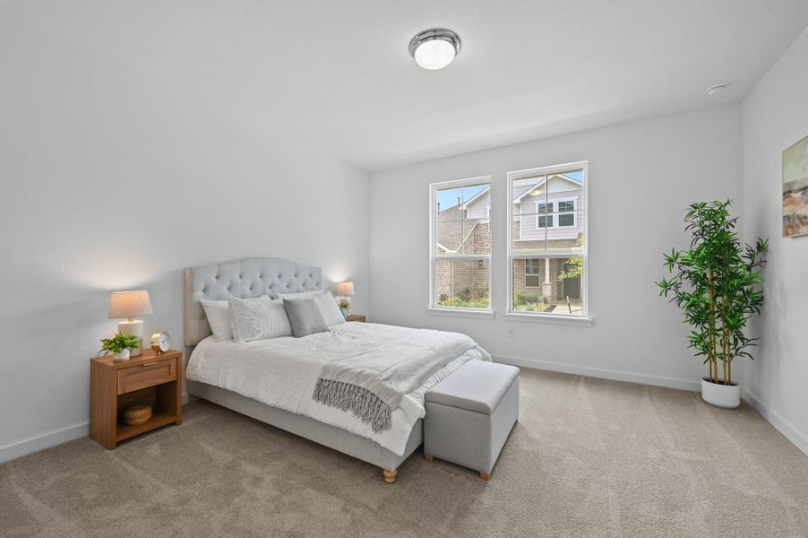 Furnished interior view inside a new home in , Buda (Image 11).